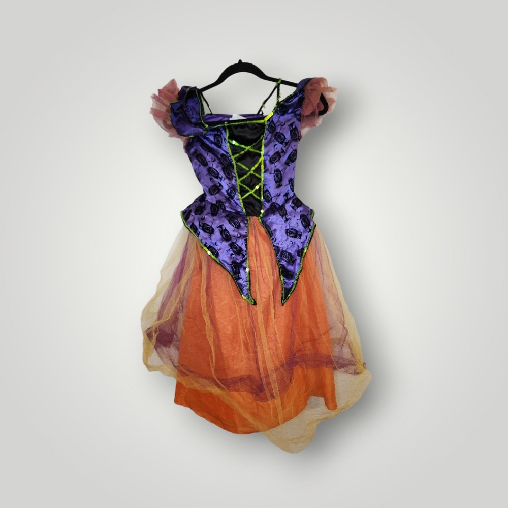 Witch Costume MARDI GRAS GLAMOUR WITCH SZ CHILD M SLEEVELESS NET SKIRT